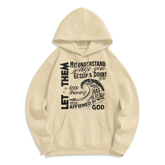 Modern Style Affirmed By God Fleece Lined Polyester Hoodie