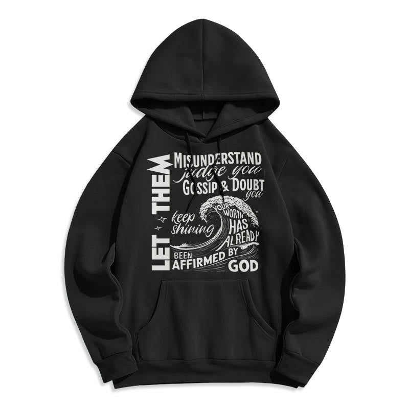 Modern Style Affirmed By God Fleece Lined Polyester Hoodie