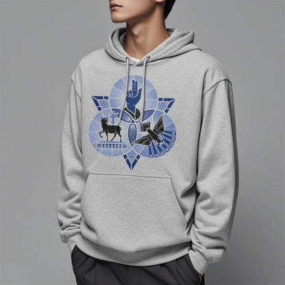 Modern Style St. Benedict Lamb Of God Dove Fleece Lined Polyester Hoodie