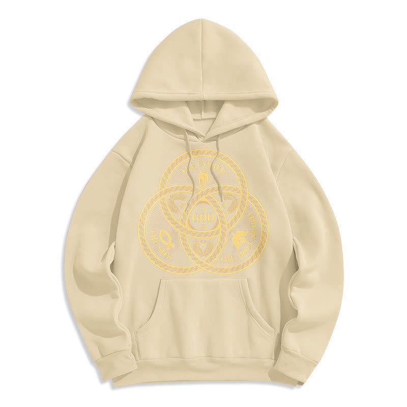 Classic Style Sacred Trinity Unity Fleece Lined Polyester Hoodie