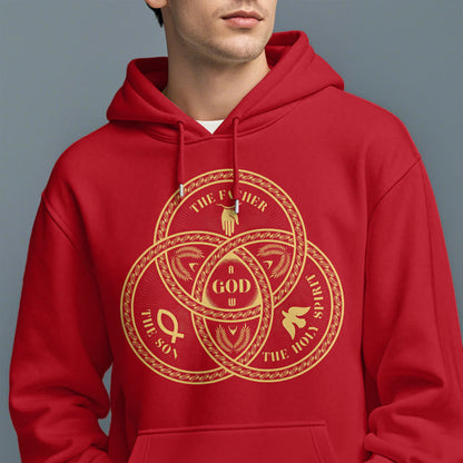 Classic Style Sacred Trinity Unity Fleece Lined Polyester Hoodie