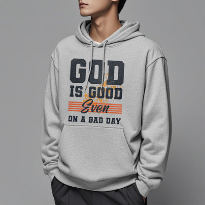 Classic Style God Is Good Even On A Bad Day Fleece Lined Polyester Hoodie