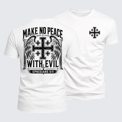Luxe Mercerized Cotton Tee - Make No Peace with Evil