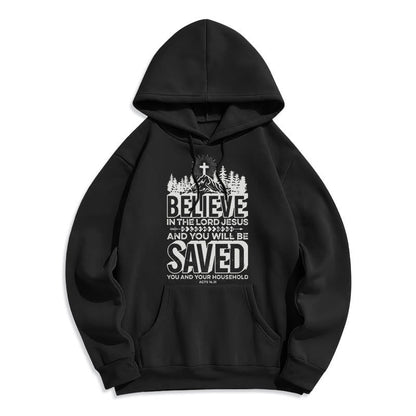 Modern Style Believe In The Jesus Lord Fleece Lined Polyester Hoodie