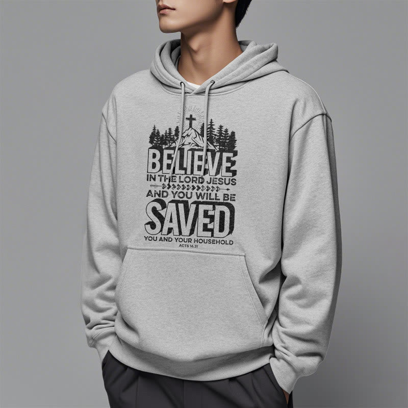 Modern Style Believe In The Jesus Lord Fleece Lined Polyester Hoodie