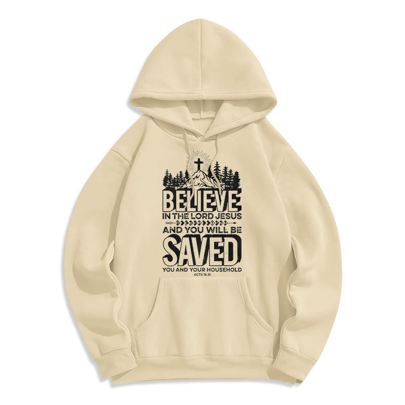 Modern Style Believe In The Jesus Lord Fleece Lined Polyester Hoodie