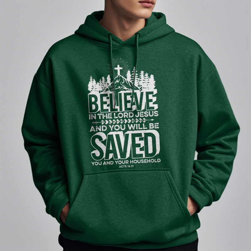 Modern Style Believe In The Jesus Lord Fleece Lined Polyester Hoodie