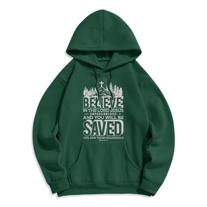 Modern Style Believe In The Jesus Lord Fleece Lined Polyester Hoodie