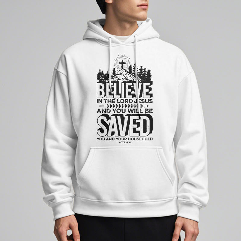 Modern Style Believe In The Jesus Lord Fleece Lined Polyester Hoodie