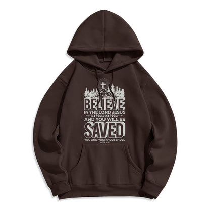 Modern Style Believe In The Jesus Lord Fleece Lined Polyester Hoodie