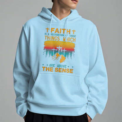 Colored Style Faith Is A Recognition Fleece Lined Polyester Hoodie