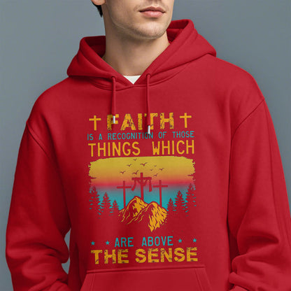 Colored Style Faith Is A Recognition Fleece Lined Polyester Hoodie