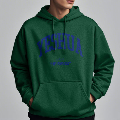 Classic Style Yeshua He Saves Fleece Lined Polyester Hoodie