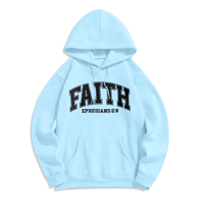 Modern Style Faith Ephesians 2 : 8 Fleece Lined Polyester Hoodie