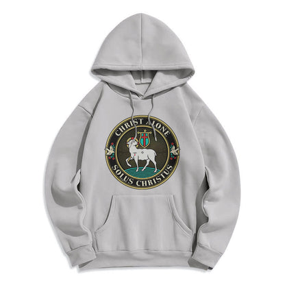 Modern Style Christ Alone Lamb of God Fleece Lined Polyester Hoodie