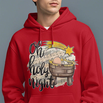 Colored Style Holy Night Cradle Nativity Scene Fleece Lined Polyester Hoodie