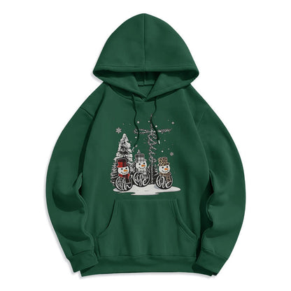 Colored Style Faith Hope Love Christmas Fleece Lined Polyester Hoodie