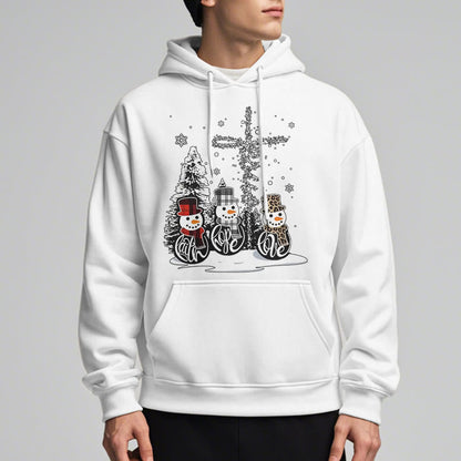 Colored Style Faith Hope Love Christmas Fleece Lined Polyester Hoodie