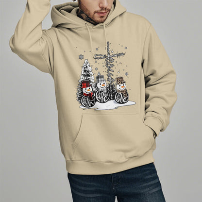 Colored Style Faith Hope Love Christmas Fleece Lined Polyester Hoodie