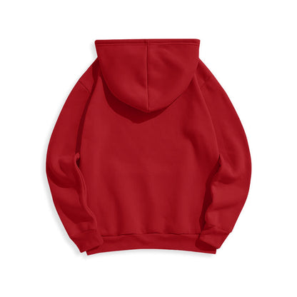 Colored Style Joy To The World Nativity Scene Fleece Lined Polyester Hoodie