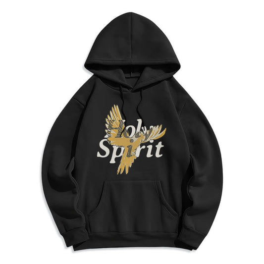 Classic Style Holy Spirit Flying Dove Fleece Lined Polyester Hoodie