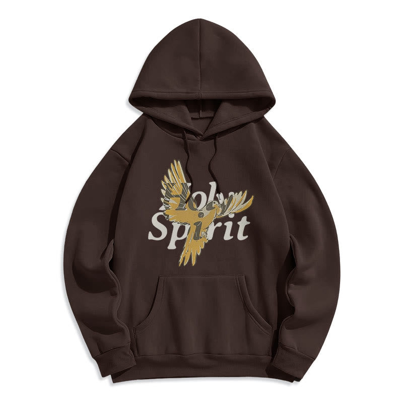 Classic Style Holy Spirit Flying Dove Fleece Lined Polyester Hoodie