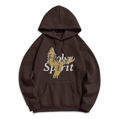Classic Style Holy Spirit Flying Dove Fleece Lined Polyester Hoodie