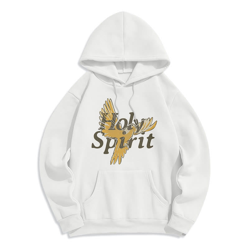 Classic Style Holy Spirit Flying Dove Fleece Lined Polyester Hoodie