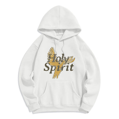 Classic Style Holy Spirit Flying Dove Fleece Lined Polyester Hoodie