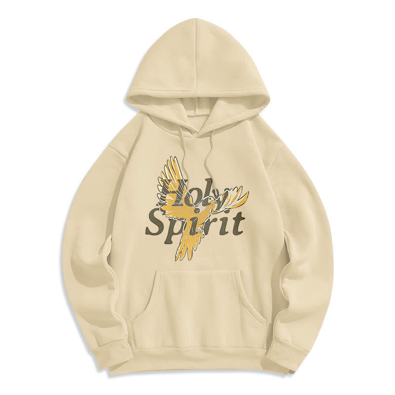 Classic Style Holy Spirit Flying Dove Fleece Lined Polyester Hoodie