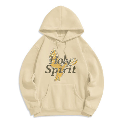 Classic Style Holy Spirit Flying Dove Fleece Lined Polyester Hoodie