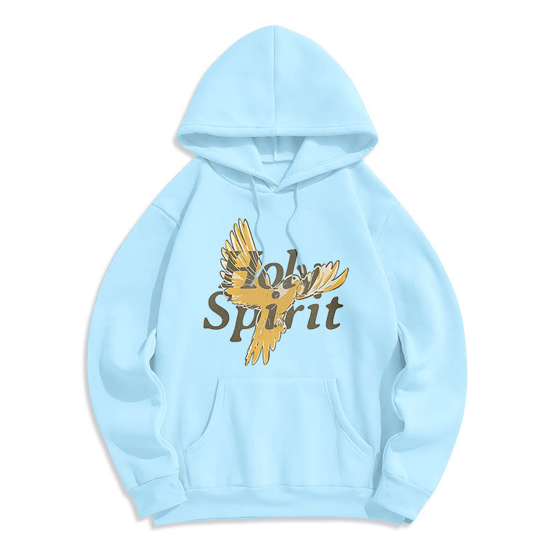 Classic Style Holy Spirit Flying Dove Fleece Lined Polyester Hoodie