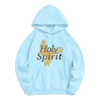 Classic Style Holy Spirit Flying Dove Fleece Lined Polyester Hoodie