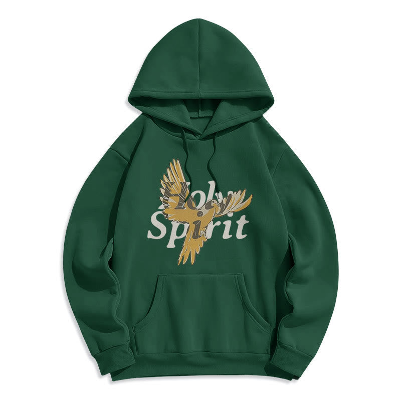 Classic Style Holy Spirit Flying Dove Fleece Lined Polyester Hoodie