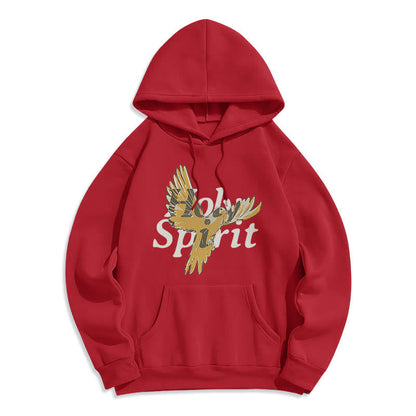 Classic Style Holy Spirit Flying Dove Fleece Lined Polyester Hoodie
