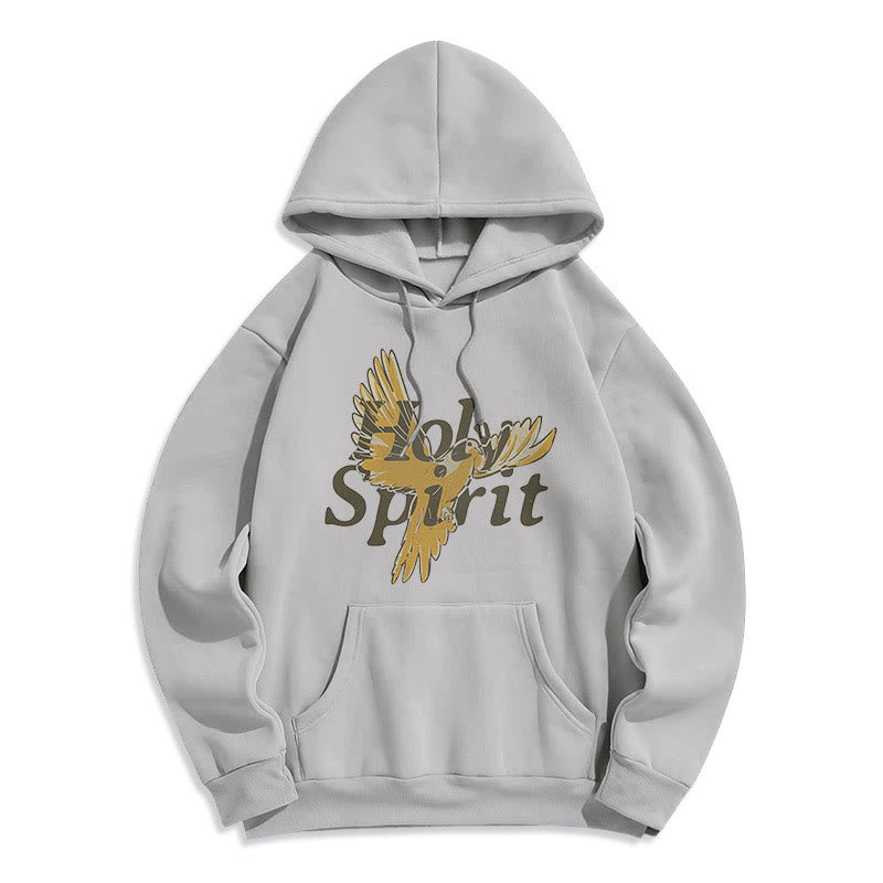 Classic Style Holy Spirit Flying Dove Fleece Lined Polyester Hoodie