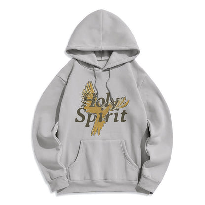 Classic Style Holy Spirit Flying Dove Fleece Lined Polyester Hoodie