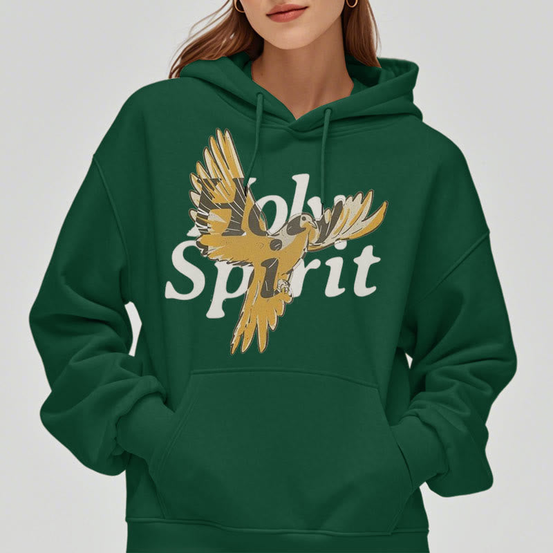 Classic Style Holy Spirit Flying Dove Fleece Lined Polyester Hoodie
