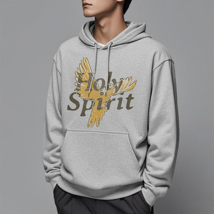 Classic Style Holy Spirit Flying Dove Fleece Lined Polyester Hoodie