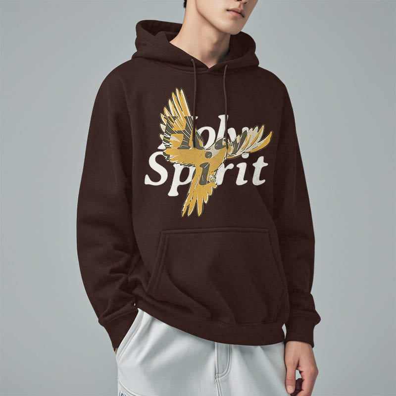 Classic Style Holy Spirit Flying Dove Fleece Lined Polyester Hoodie