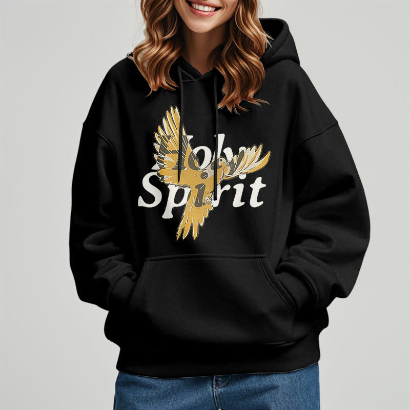 Classic Style Holy Spirit Flying Dove Fleece Lined Polyester Hoodie