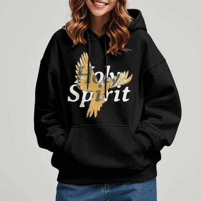 Classic Style Holy Spirit Flying Dove Fleece Lined Polyester Hoodie
