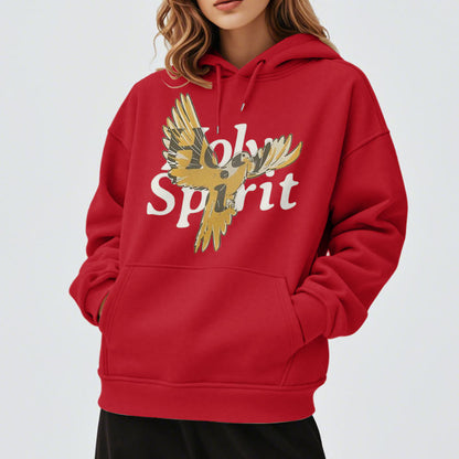 Classic Style Holy Spirit Flying Dove Fleece Lined Polyester Hoodie