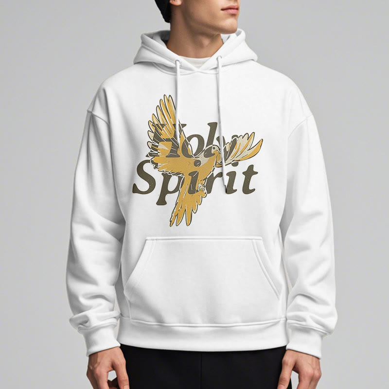 Classic Style Holy Spirit Flying Dove Fleece Lined Polyester Hoodie