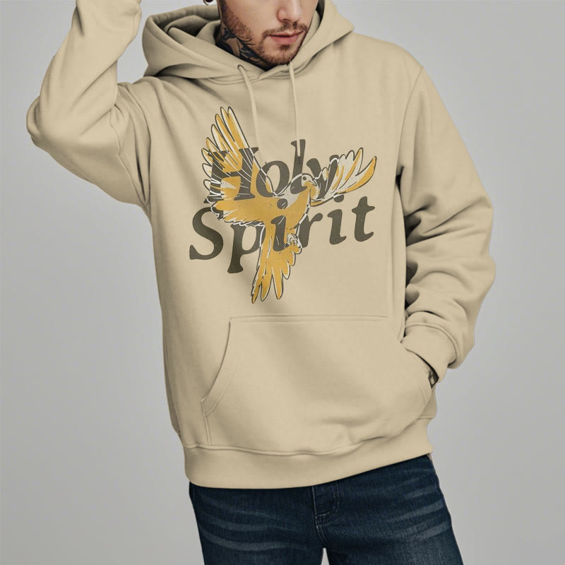 Classic Style Holy Spirit Flying Dove Fleece Lined Polyester Hoodie