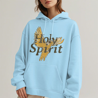 Classic Style Holy Spirit Flying Dove Fleece Lined Polyester Hoodie