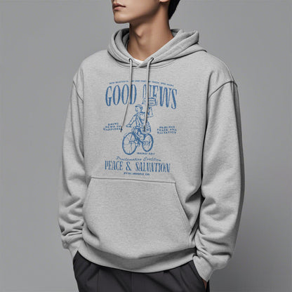 Quotation Style Good News Isaiah 52:7 Fleece Lined Polyester Hoodie