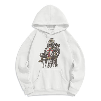 Modern Style Crusader's Valor and Faith Fleece Lined Polyester Hoodie