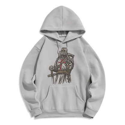 Modern Style Crusader's Valor and Faith Fleece Lined Polyester Hoodie