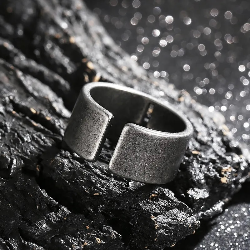 Hollow Cross Open Ring